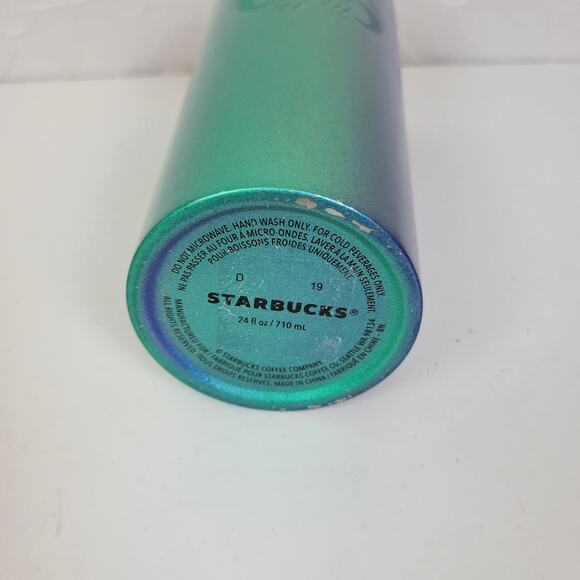 Starbucks Ombre‎ Tumbler 24oz/710ml Green Blue Summer 2020 Stainless Steel - Picture 3 of 10